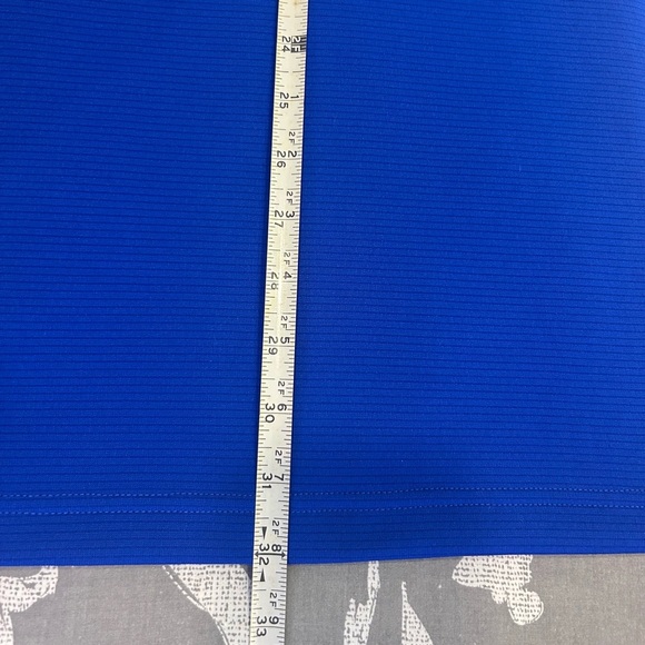 🔷”Under Armour” Royal Blue Sport Performance Button up Polo Shirt “Heat Gear” - Picture 7 of 9
